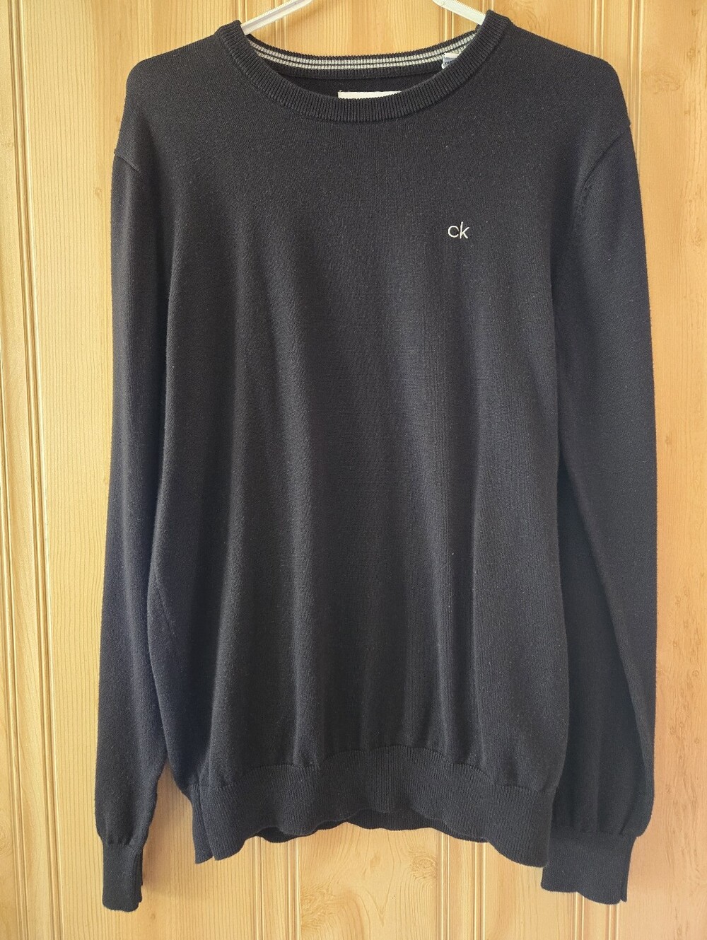 Calvin Klein Black Crewneck Pullover with Subtle CK Logo